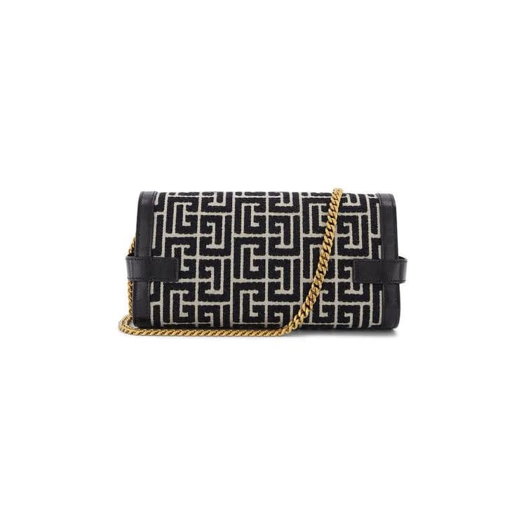 Balmain Monogram Bbuzz 23 Pochette Black