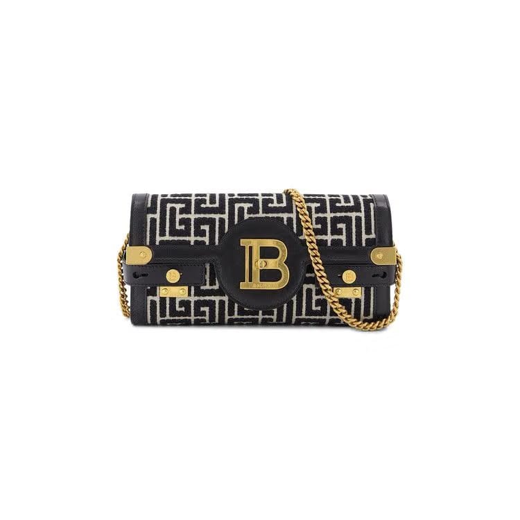 Balmain Monogram Bbuzz 23 Pochette Black