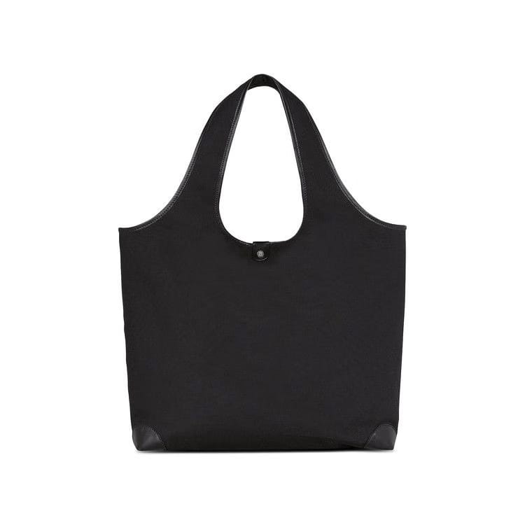 Balmain Canvas And Leather Grocery Bag Black