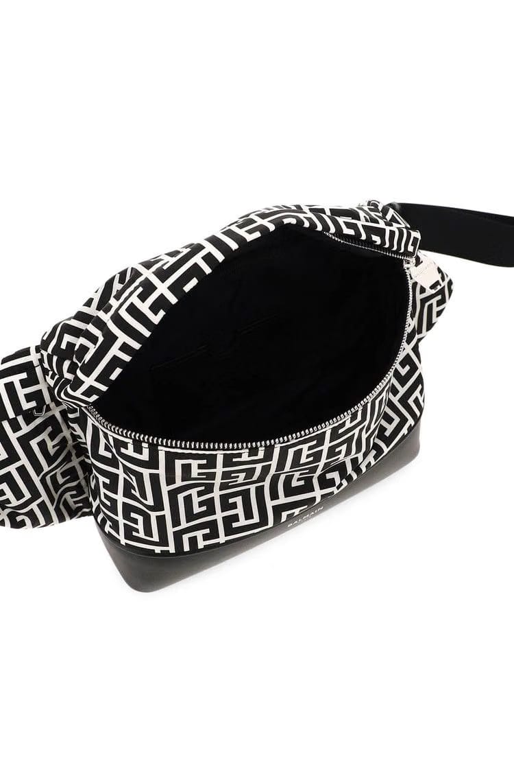 Balmain Mix Monogram Belt Bag Ivory