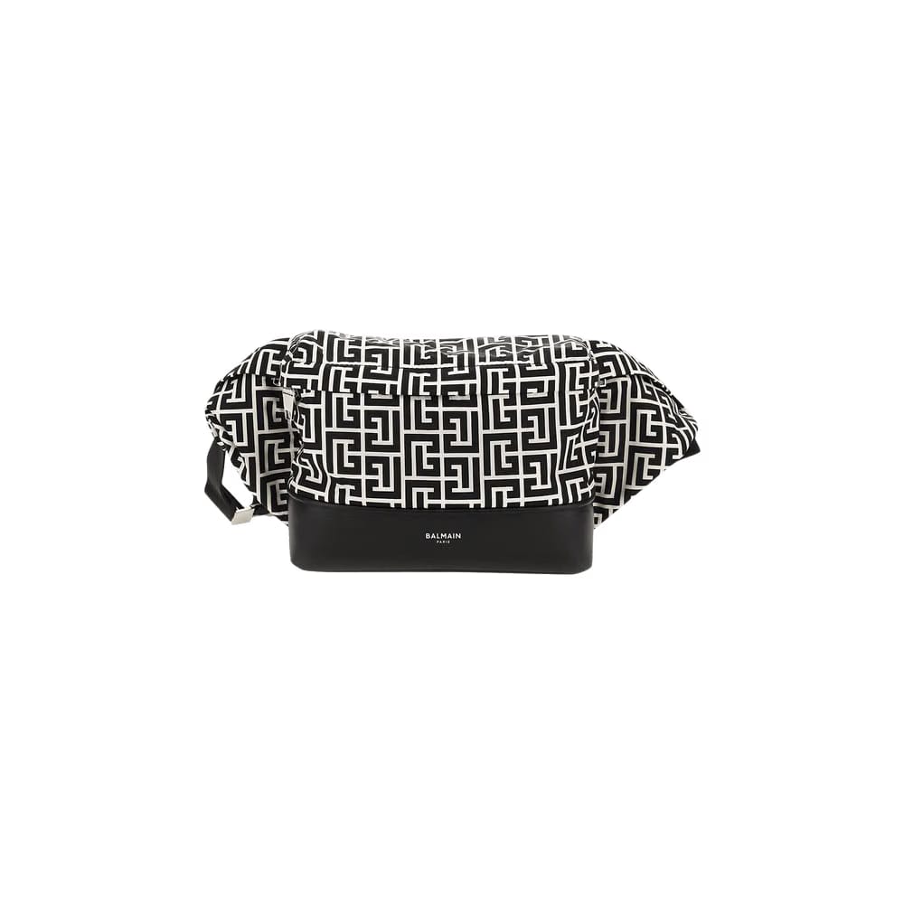 Balmain Mix Monogram Belt Bag Ivory