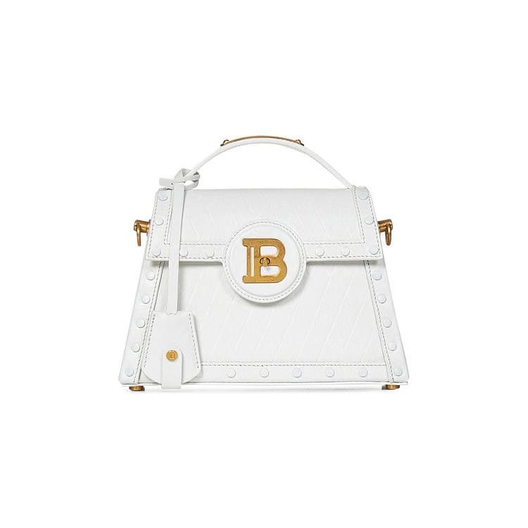 Balmain B-Buzz Dynasty Bag Calfskin White