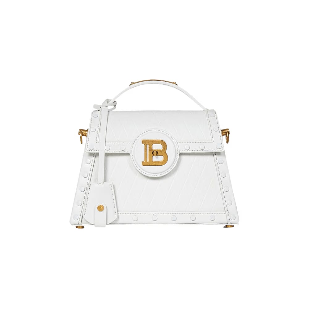 Balmain B-Buzz Dynasty Bag Calfskin White