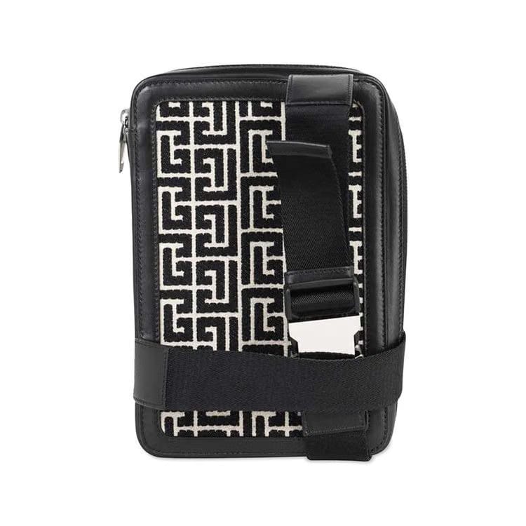 Balmain 1945 Monogram Bag Black/White