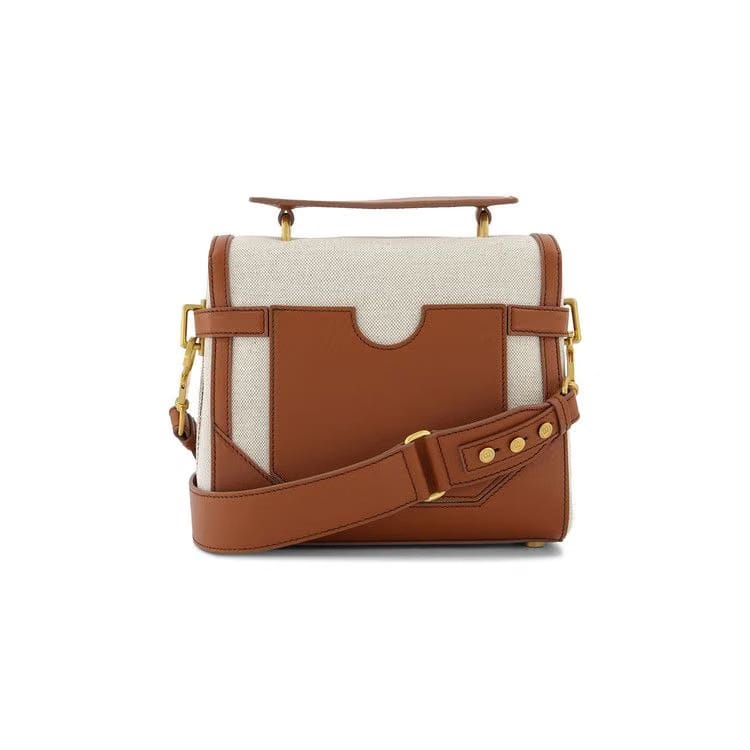 Balmain Bbuzz 23 Bag Beige Canvas