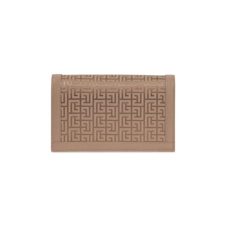 Balmain Mini 1945 Monogram Shoulder Bag Beige