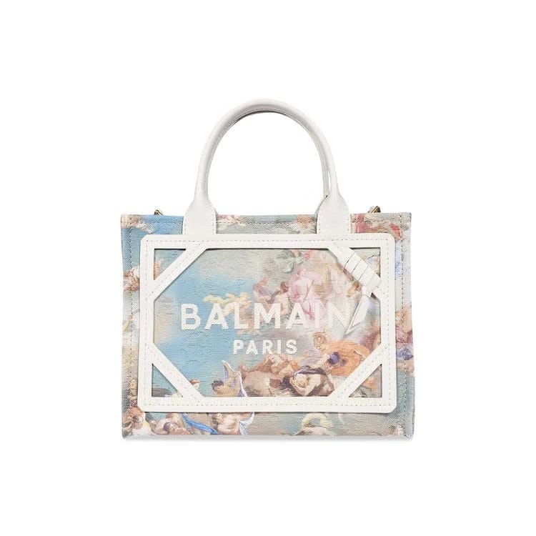 Balmain B-Army Sky Printed Tote Bag Multicolor