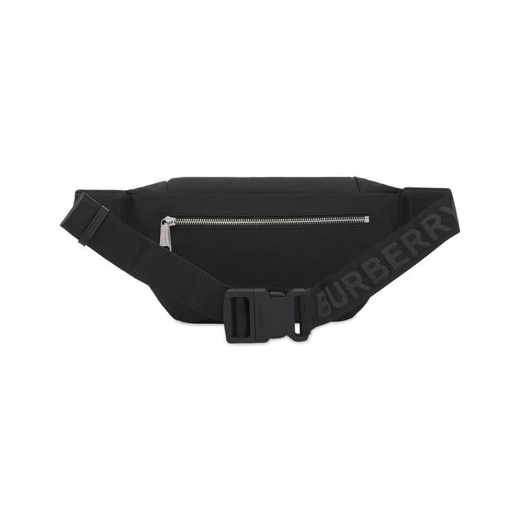 Burberry Logo Print Nylon Sonny Bum Bag Black