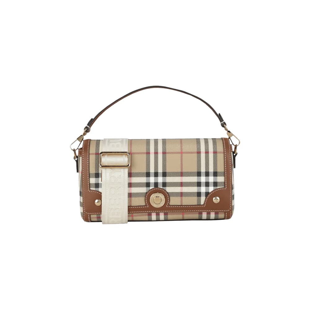 Burberry Top Handle Note Bag Briar Brown