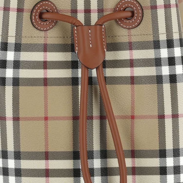 Burberry Small TB Bucket Bag Vintage Check/Briar Brown