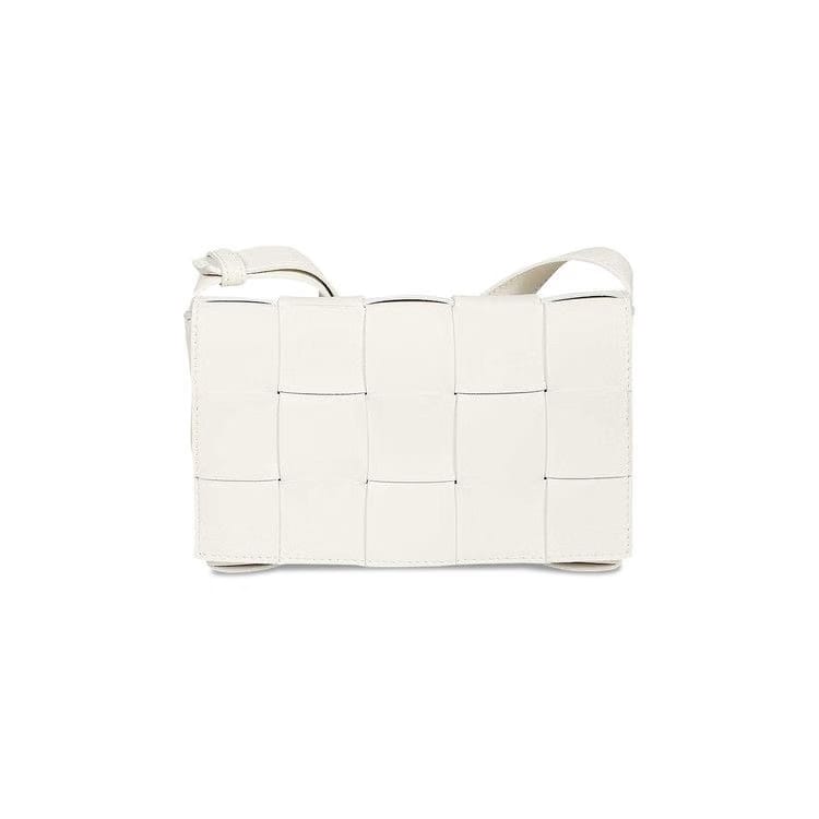 Bottega Veneta Cassette Small Shoulder Bag White/Gold
