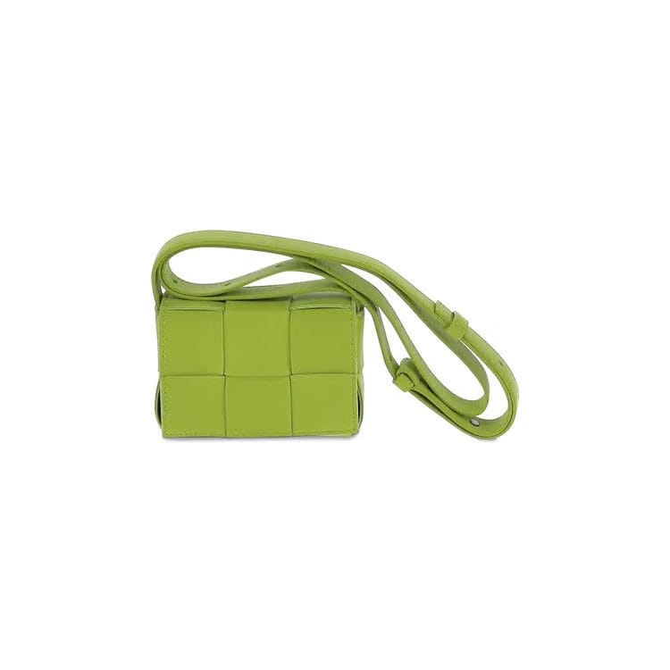 Bottega Veneta Mini Cassette Bag Acid Kiwi/Silver
