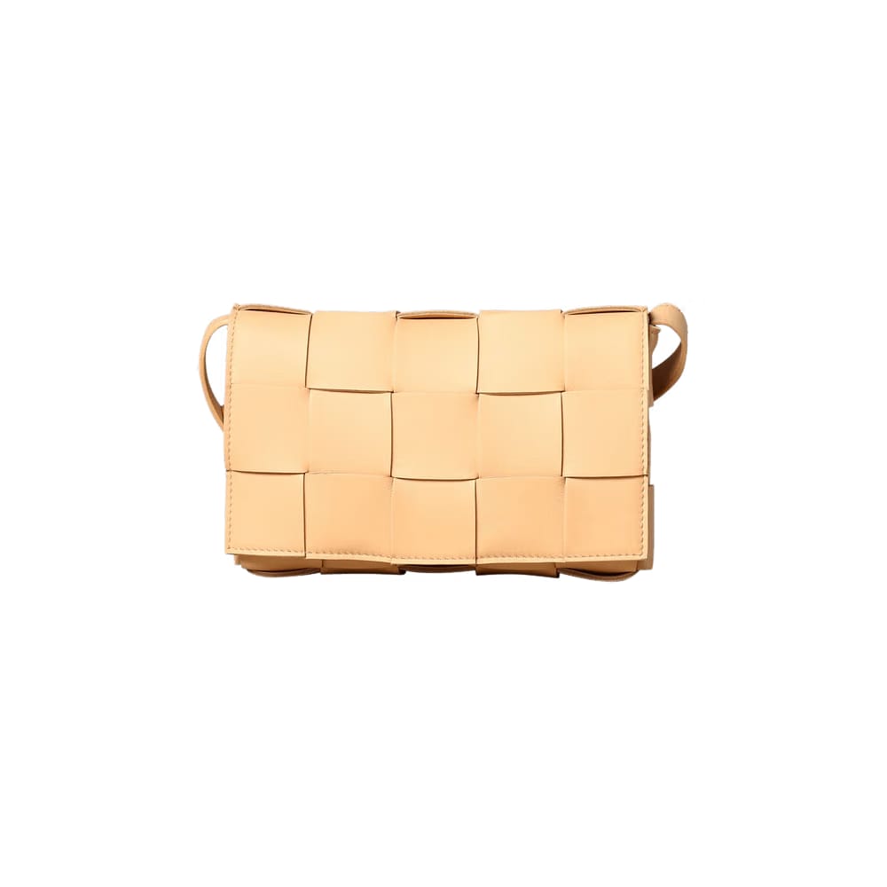 Bottega Veneta Cassette Shoulder Bag Almond/Gold