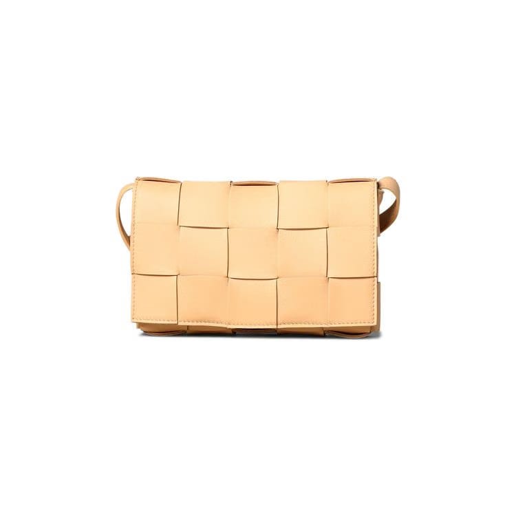 Bottega Veneta Cassette Shoulder Bag Almond/Gold