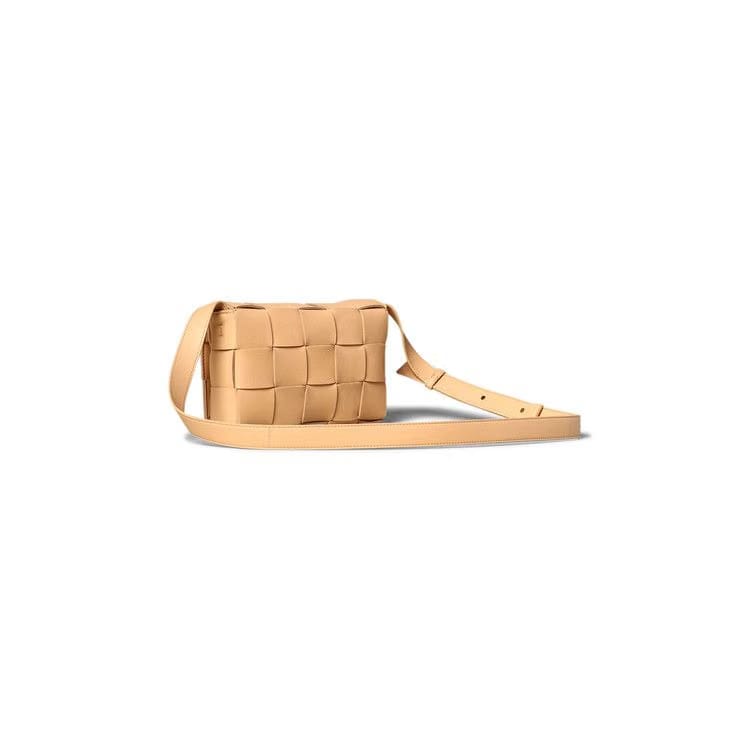 Bottega Veneta Cassette Shoulder Bag Almond/Gold
