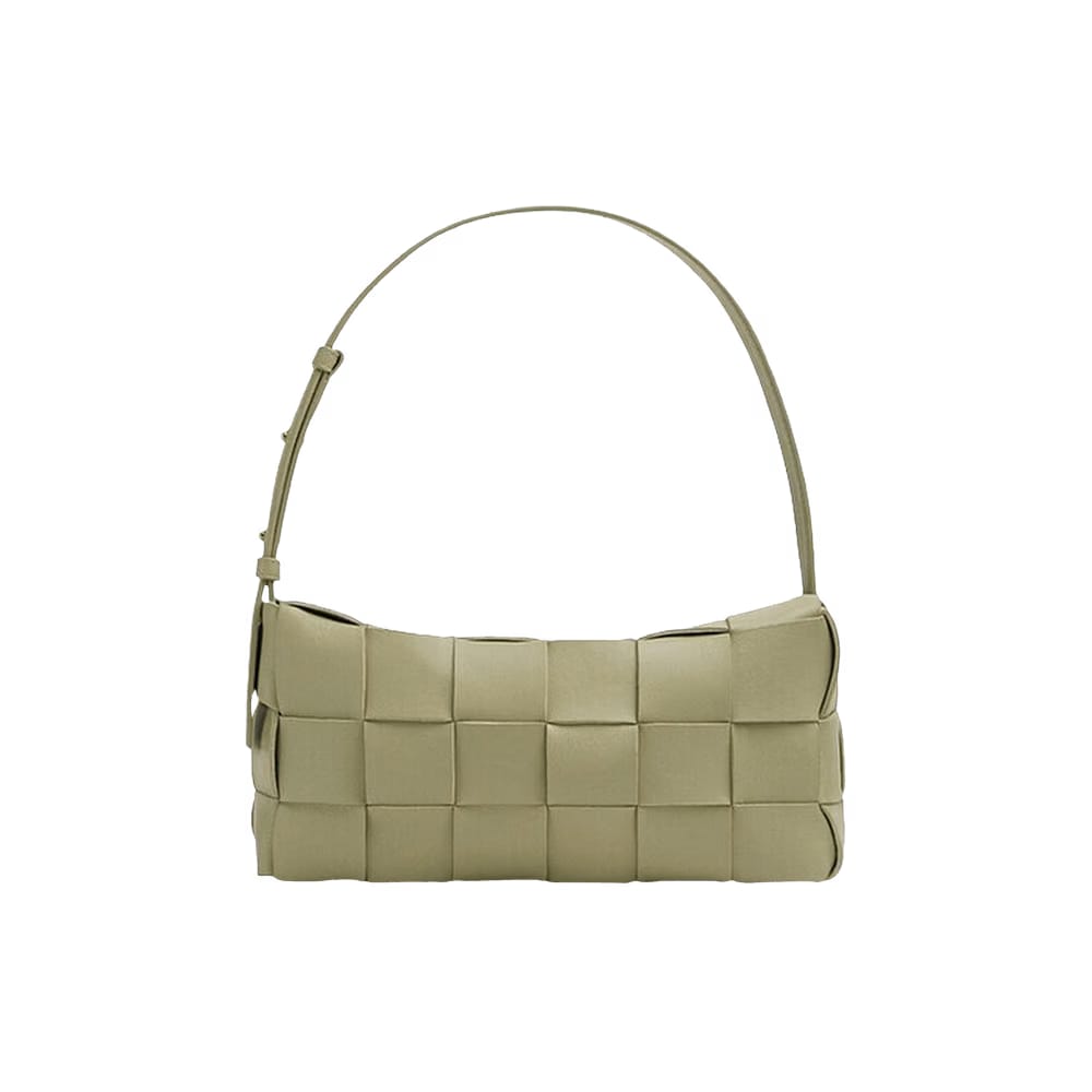 Bottega Veneta Brick Cassette Bag Travertine/Gold