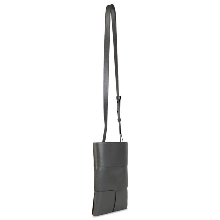 Bottega Veneta Intrecciato Woven Crossbody Bag Grey