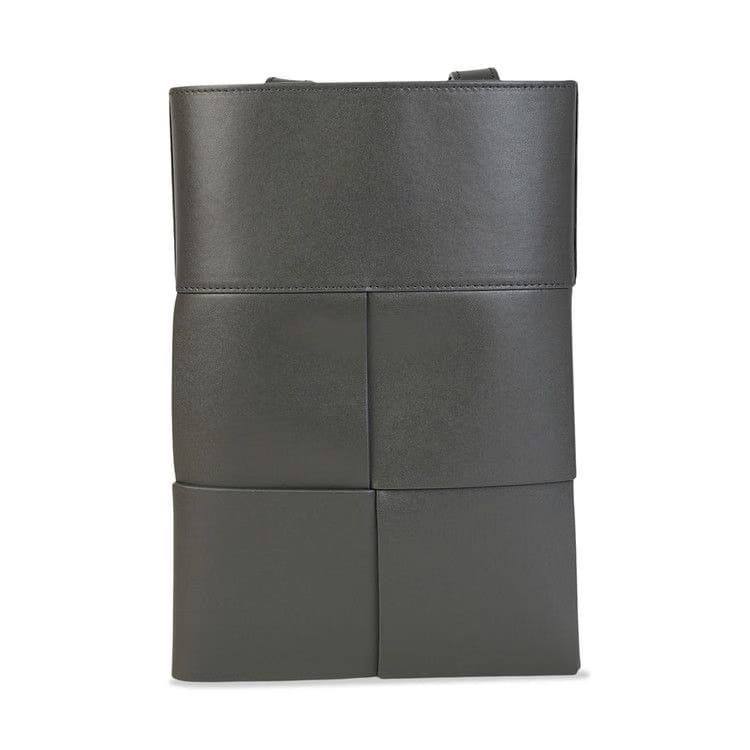 Bottega Veneta Intrecciato Woven Crossbody Bag Grey