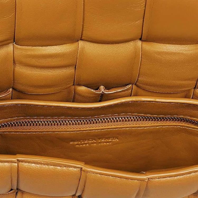 Bottega Veneta Small Cassette Shoulder Bag Camel/Gold