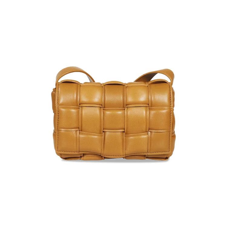Bottega Veneta Small Cassette Shoulder Bag Camel/Gold