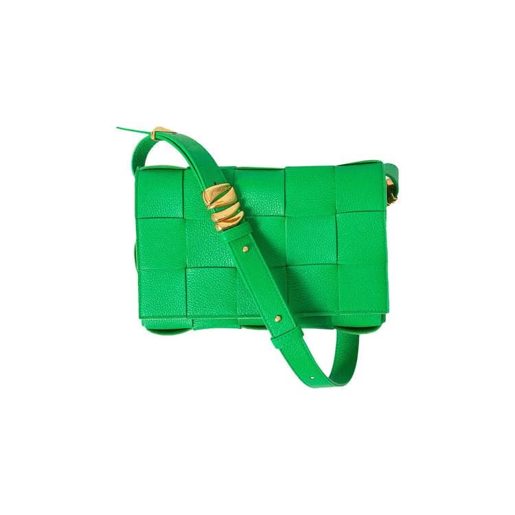 Bottega Veneta Cassette Shoulder Bag Parakeet/Gold