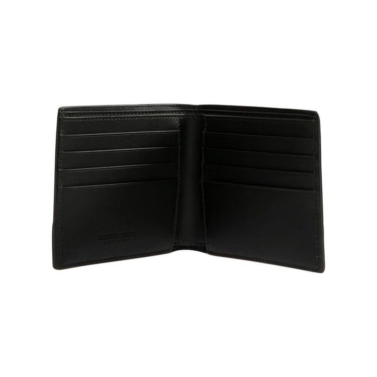 Bottega Veneta Leather Wallet Dark Green/Silver