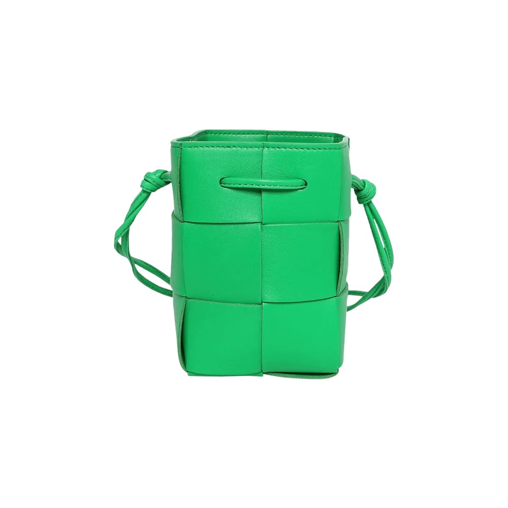 Bottega Veneta Mini Crossbody Bucket Bag Parakeet/Gold
