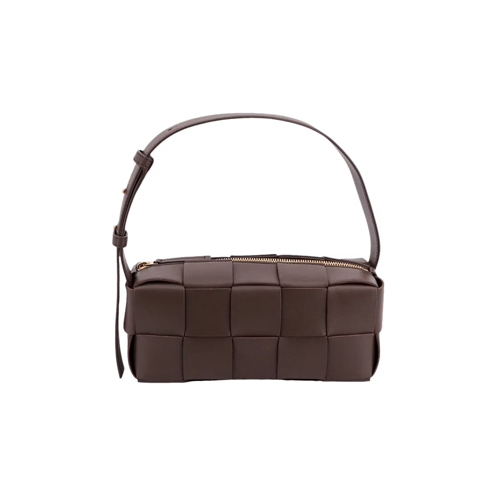 Bottega Veneta Small Brick Shoulder Bag Light Brown/Gold