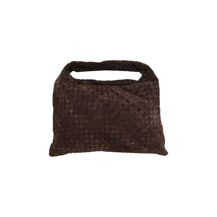 Bottega Veneta Large Suede Hop Shoulder Bag Fondant
