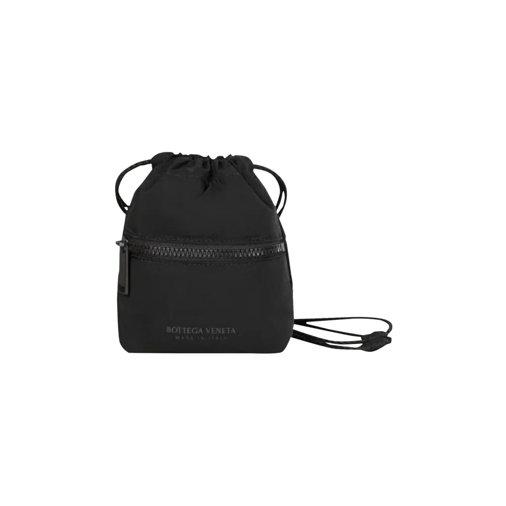 Bottega Veneta Lightweight Paper Nylon Multifunctional Storage Bag Black