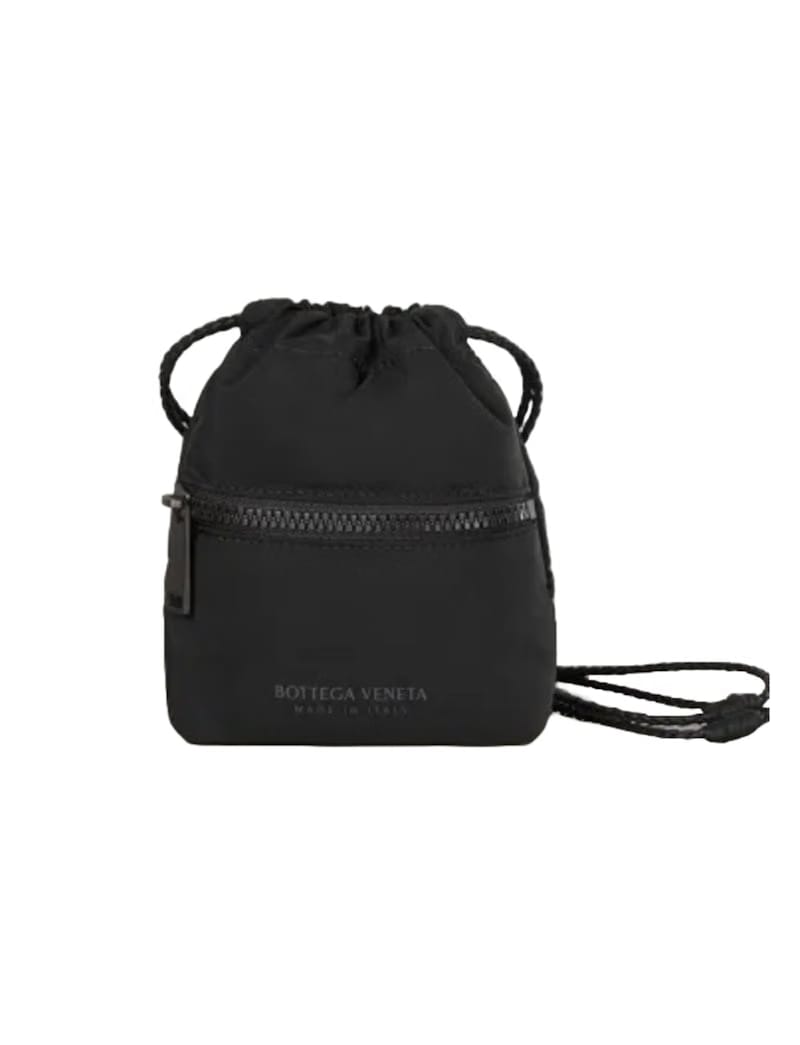 Bottega Veneta Lightweight Paper Nylon Multifunctional Storage Bag Black