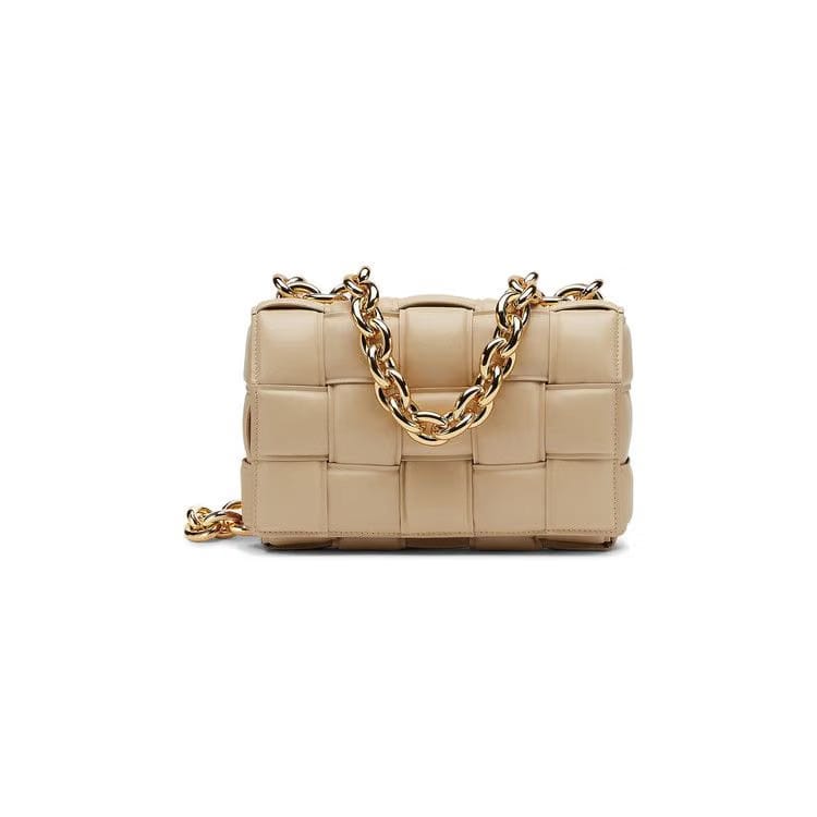 Bottega Veneta Chain Cassette Bag Porridge/Gold