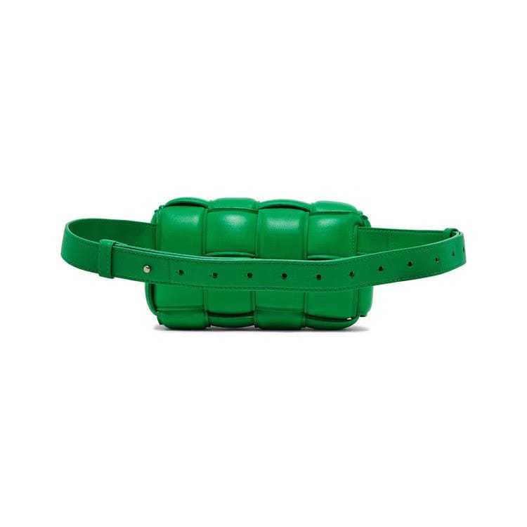 Bottega Veneta Padded Cassette Belt Bag Parakeet/Silver