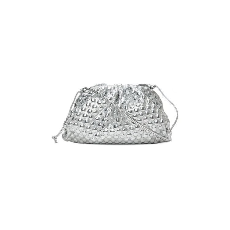 Bottega Veneta Mini Pouch Silver