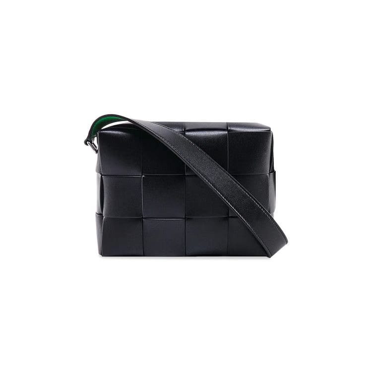 Bottega Veneta Small Cassette Camera Bag Black/Parakeet