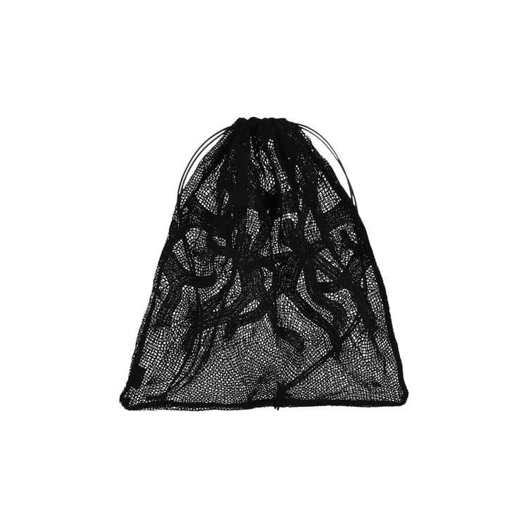 Bottega Veneta Mesh Drawstring Clutches Black/Gold