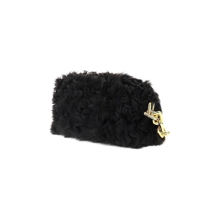Bottega Veneta Shearling Chain Bag Fondant/Gold