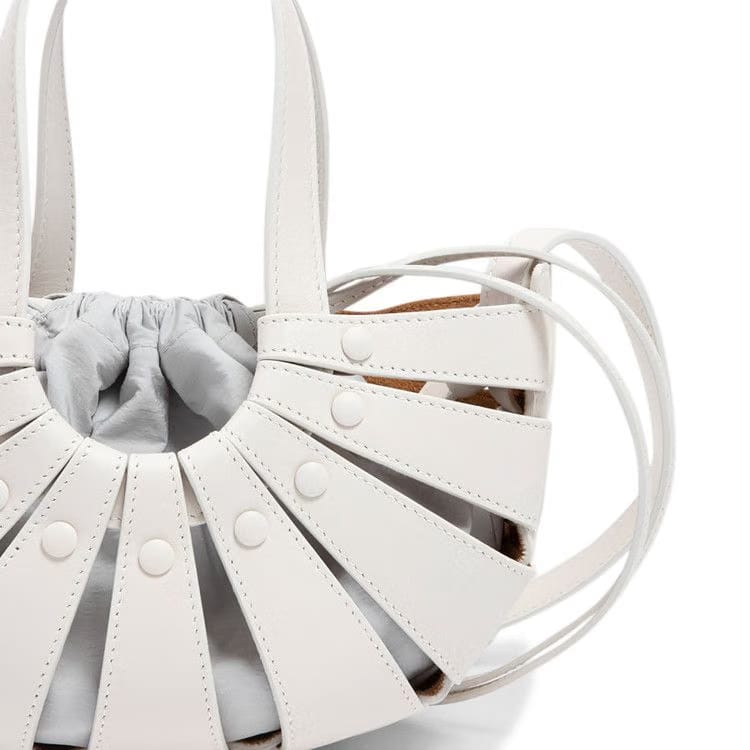Bottega Veneta The Shell Bag White/Frost/Gold