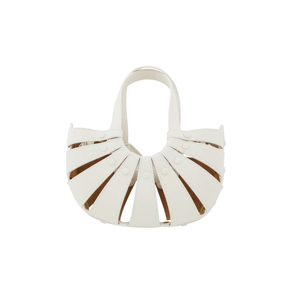 Bottega Veneta The Shell Bag White/Frost/Gold