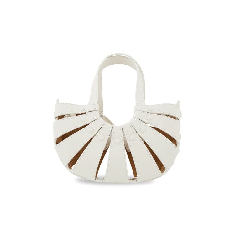 Bottega Veneta The Shell Bag White/Frost/Gold