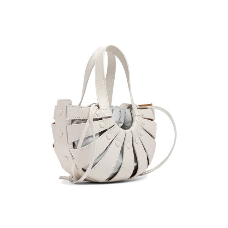 Bottega Veneta The Shell Bag White/Frost/Gold