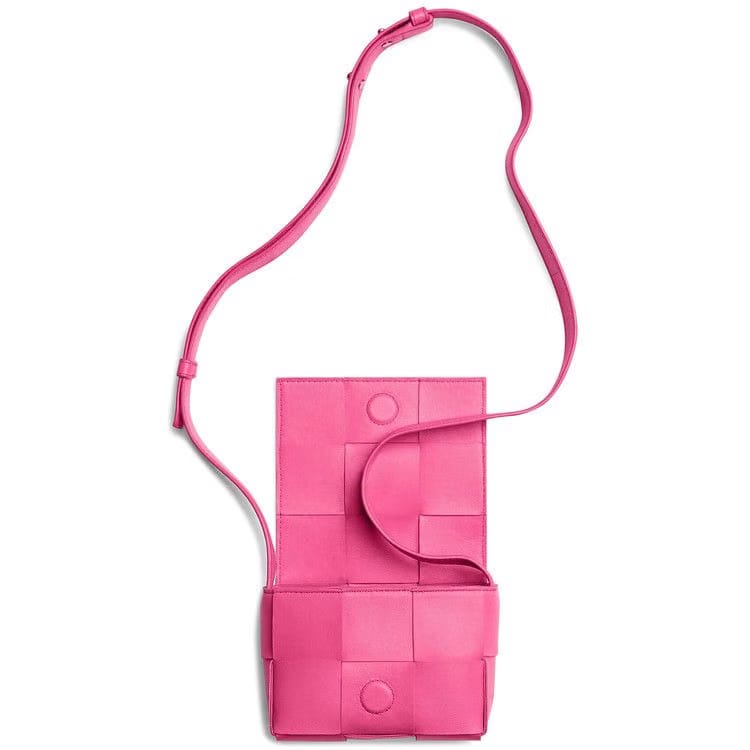 Bottega Veneta Mini Cassette Bag Bon Bon/Silver