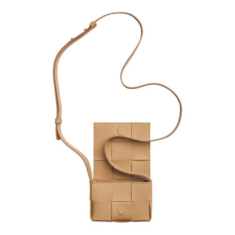 Bottega Veneta Mini Cassette Bag Almond/Gold