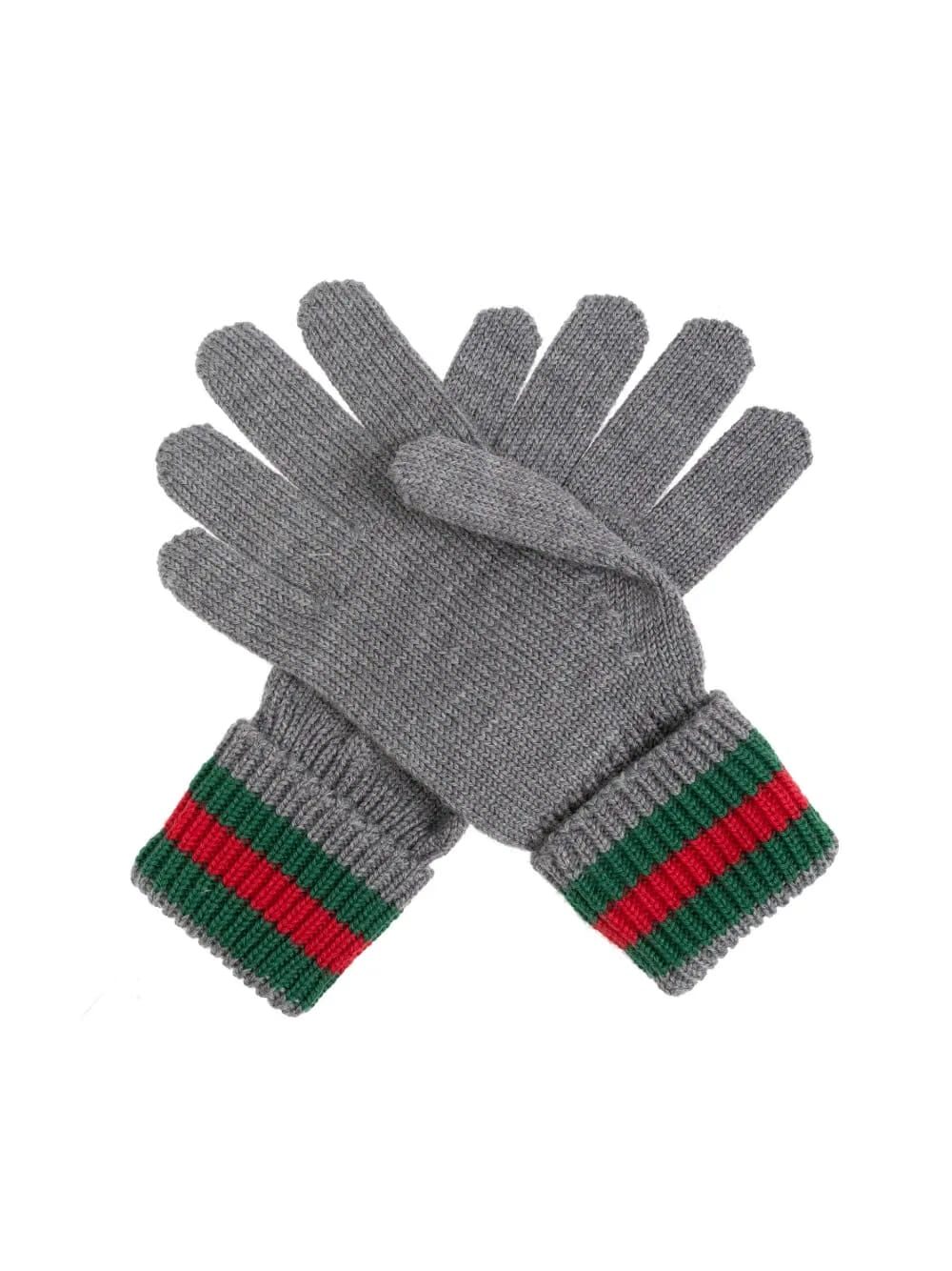 ribbed-knit gloves