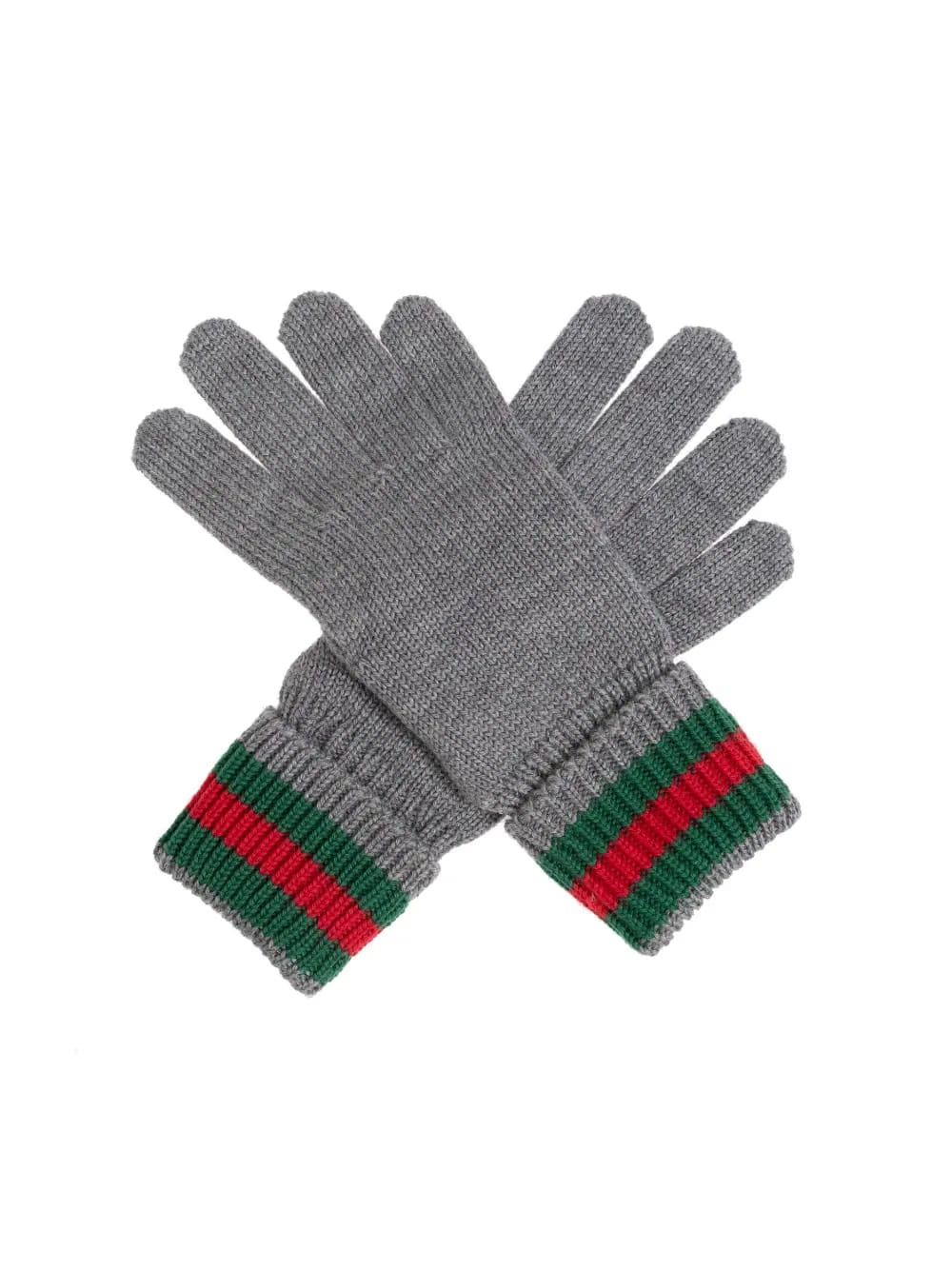 ribbed-knit gloves