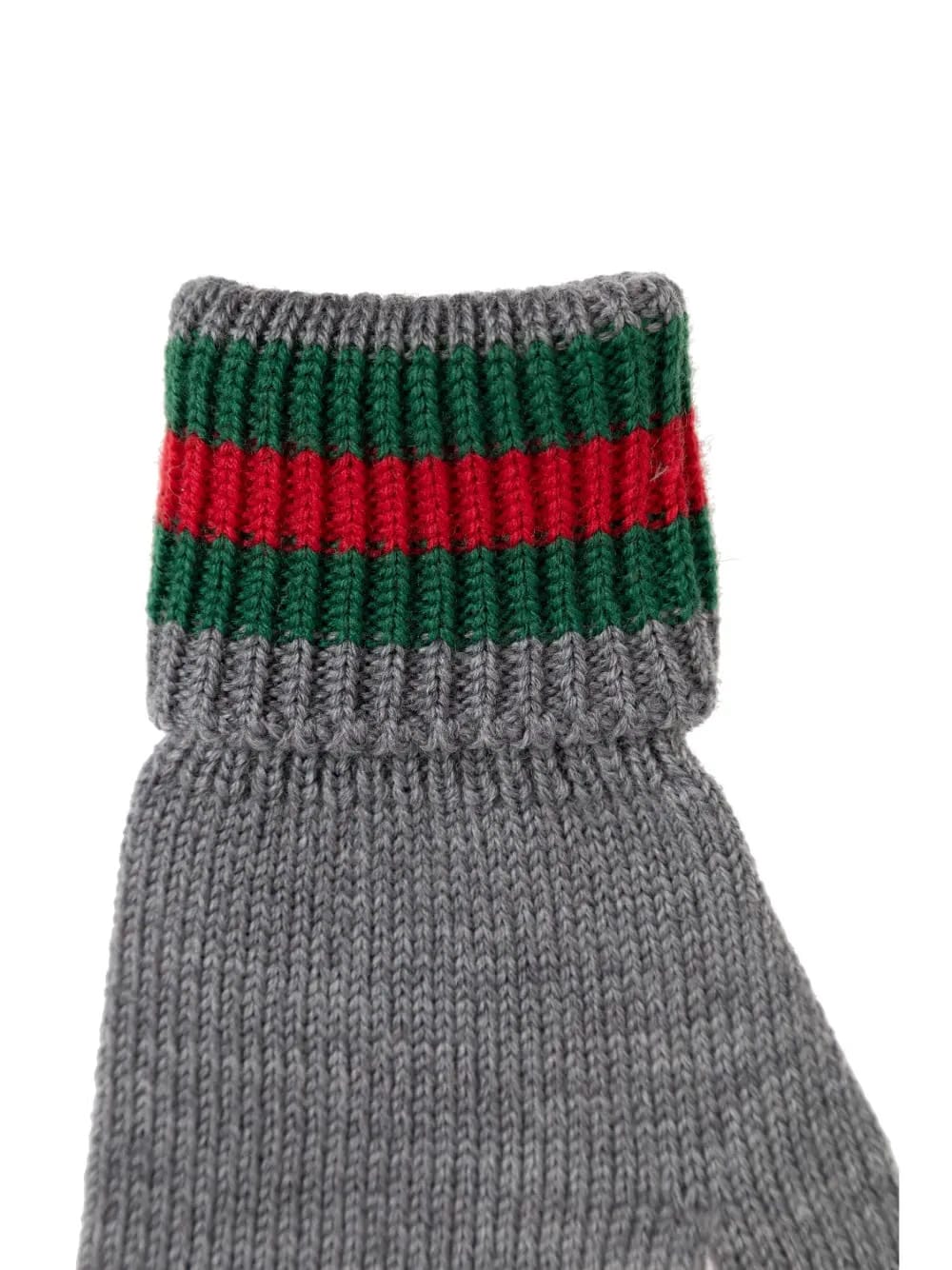 ribbed-knit gloves