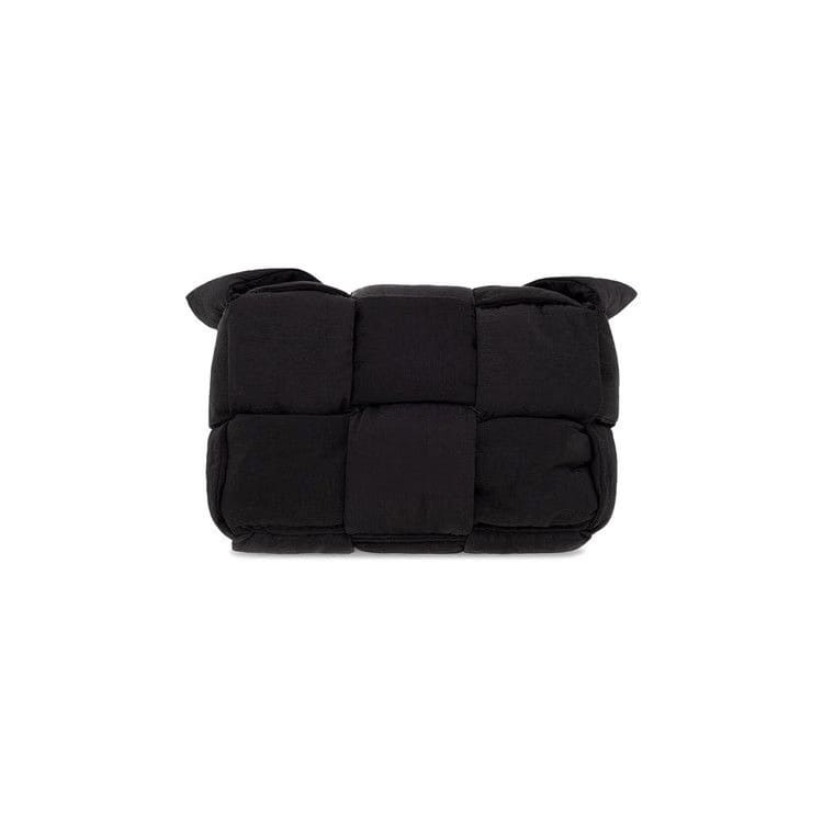 Bottega Veneta Padded Tech Mini Cassette Shoulder Bag Black/Silver