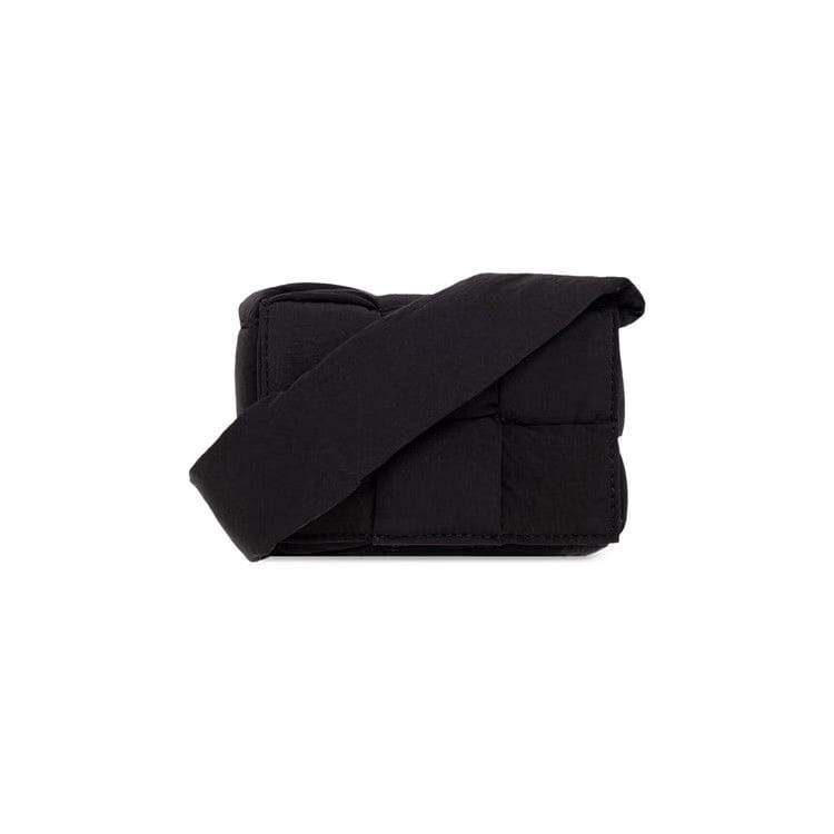 Bottega Veneta Padded Tech Mini Cassette Shoulder Bag Black/Silver