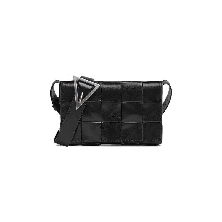 Bottega Veneta Paper Calf Mini Cassette Bag Black/Silver