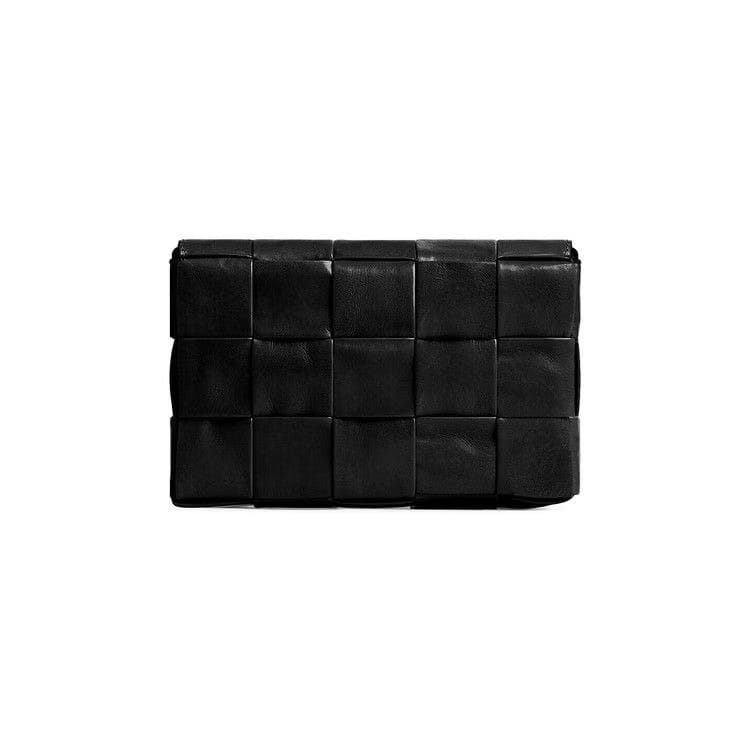 Bottega Veneta Paper Calf Mini Cassette Bag Black/Silver